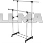 Телескопическая стойка-вешалка для одежды и обуви Double Pole Clothes Horse